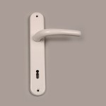 Steel back-plate + Rounded door-handle