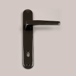 Steel back-plate + Square door-handle